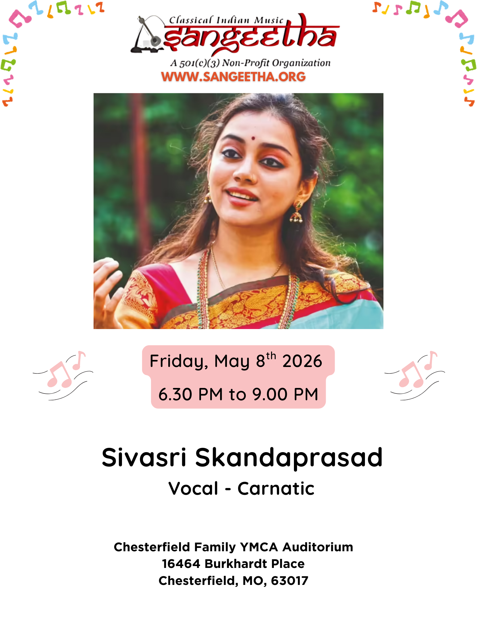 Sivasri Skandaprasad Concert on 05/08/2026 at 6.30 PM