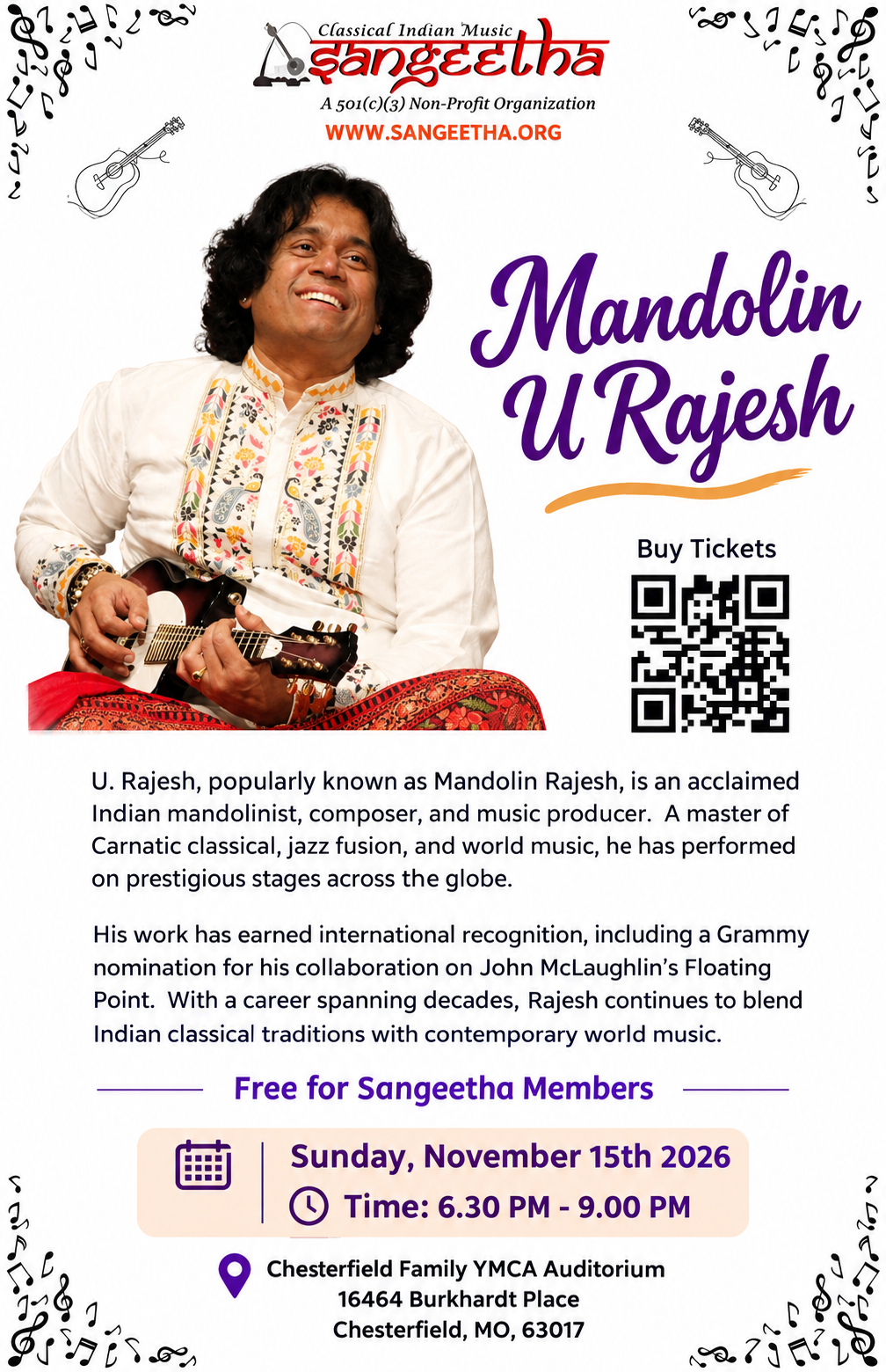 Mandolin U Rajesh 11/15/2026